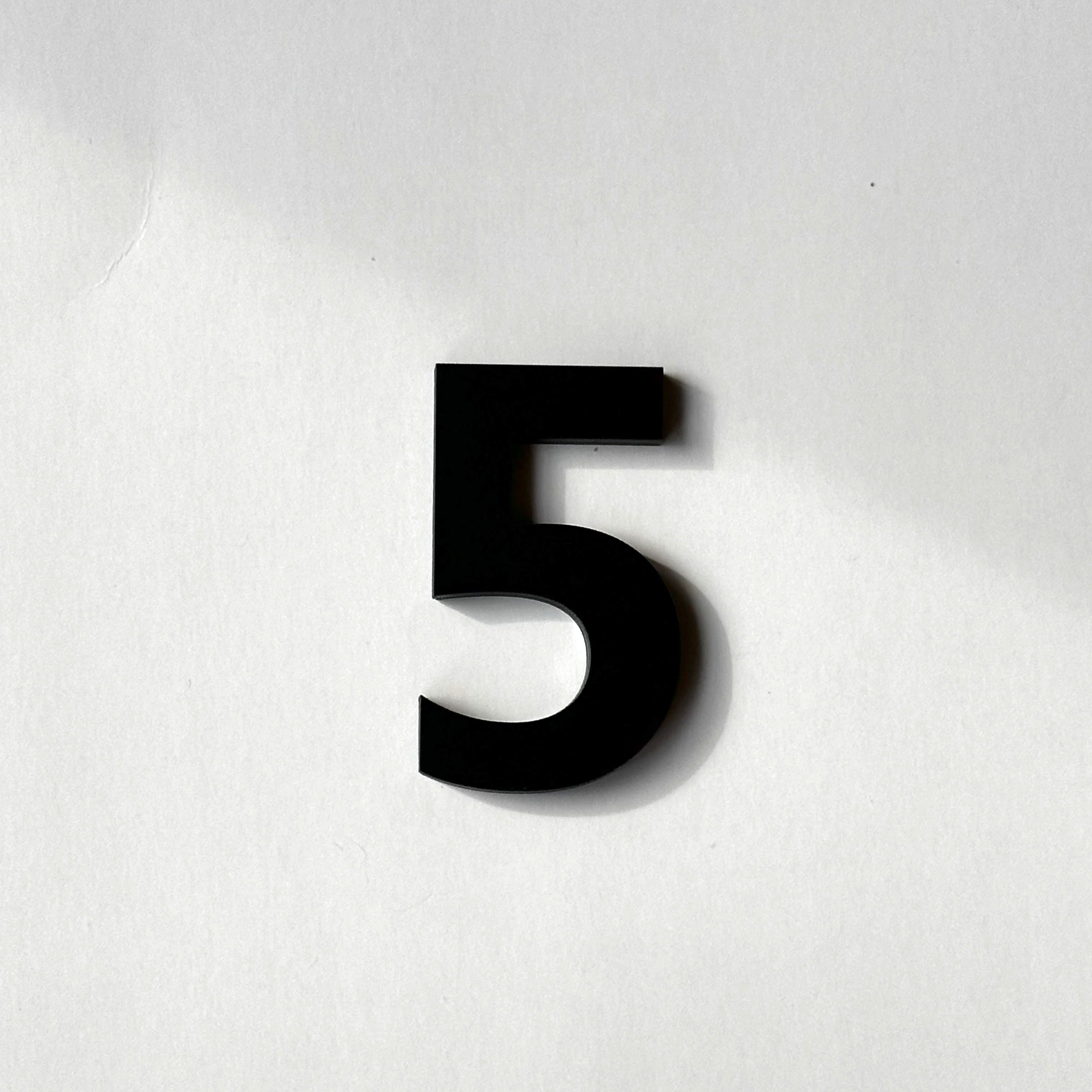 מספר לבית- אקריליק שחור