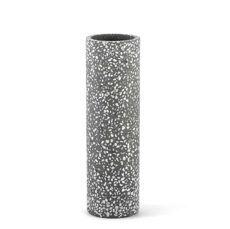 Black terrazzo vase