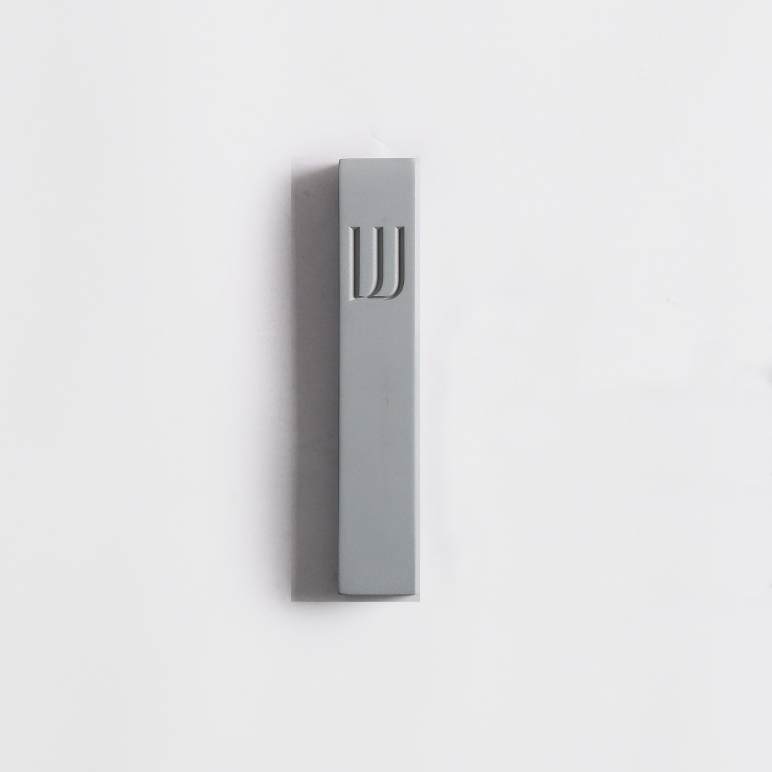 סט שלט משפחה+בית מזוזה-בטון טבעי אפור