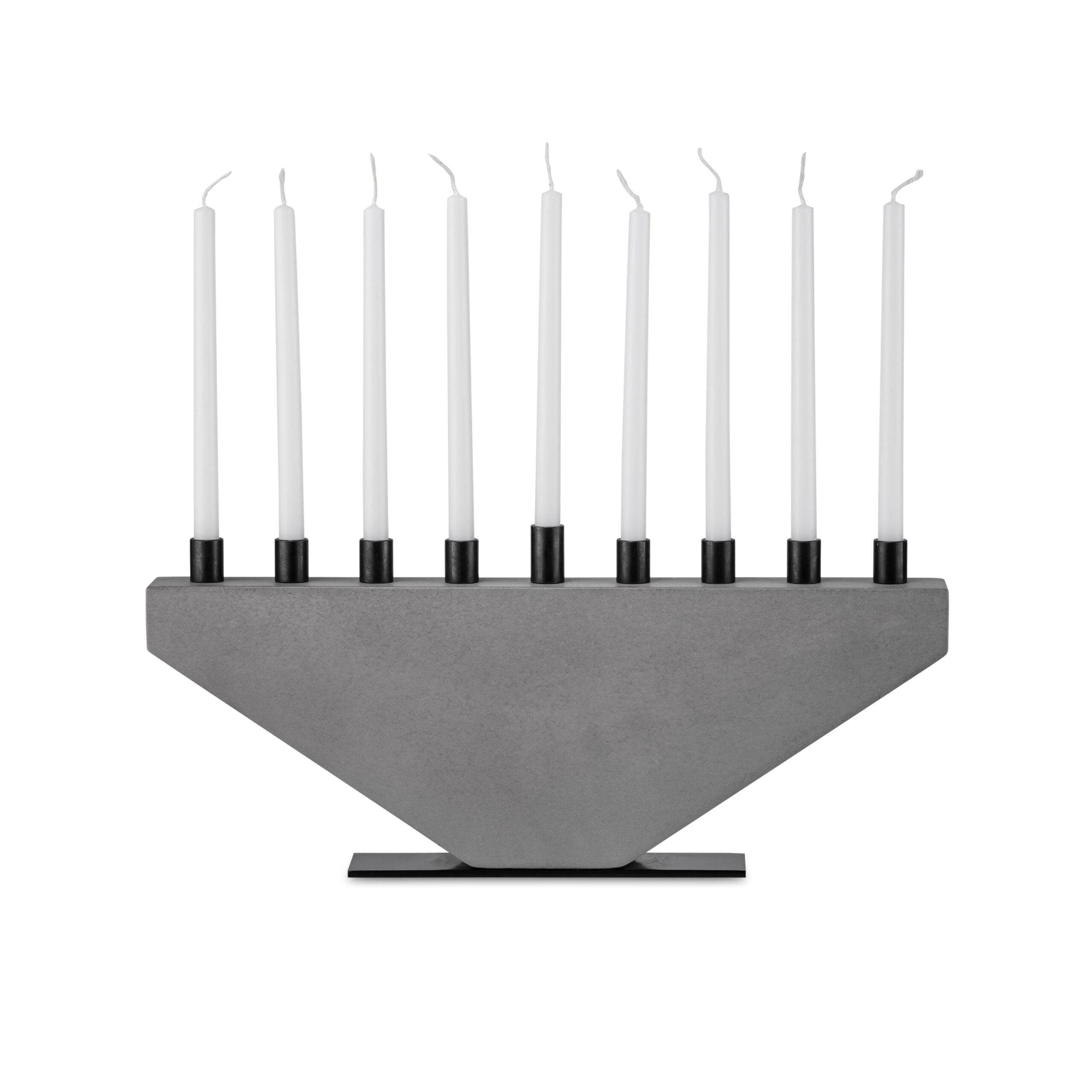 חנוכיה מהודרת -אפור