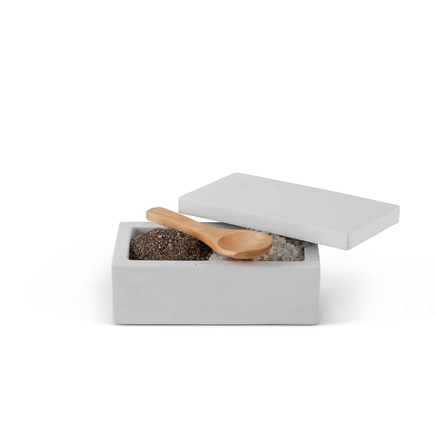 סט מלח פלפל-לבן