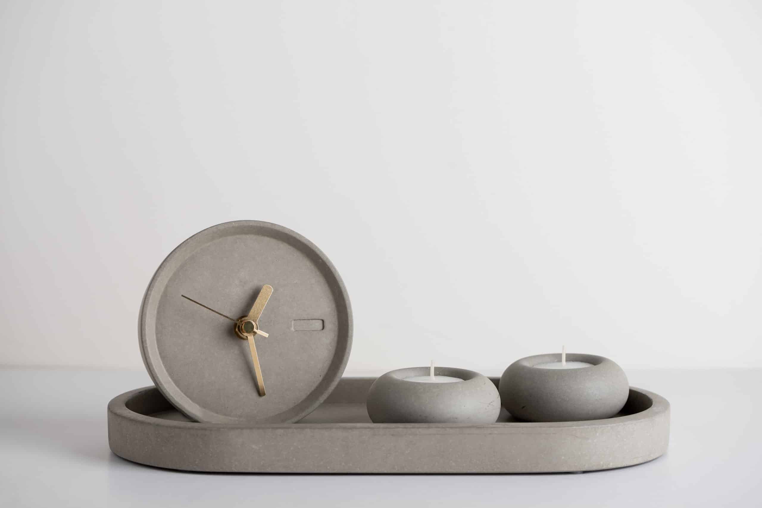 שעון שולחני - אפור