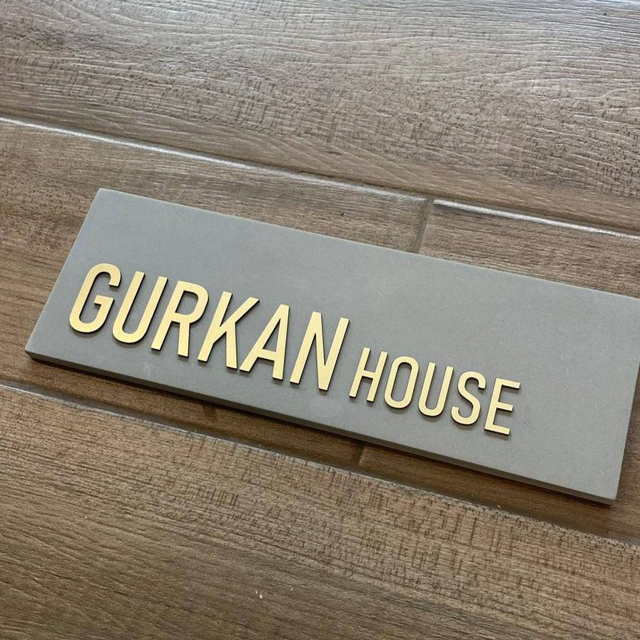 שלט מודרני בטון | דגם HOUSE-G