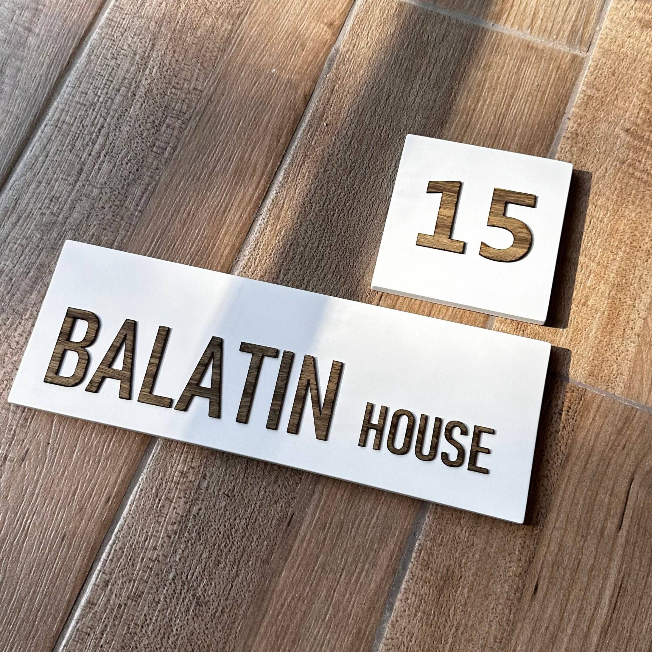 שלט כפרי בטון | דגם HOUSE-W