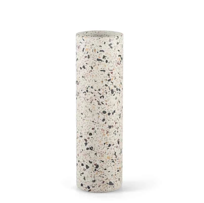 Cream terrazzo vase