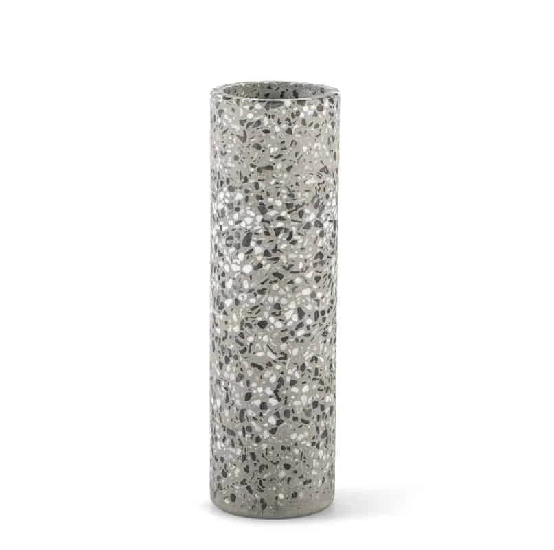 Gray terrazzo vase